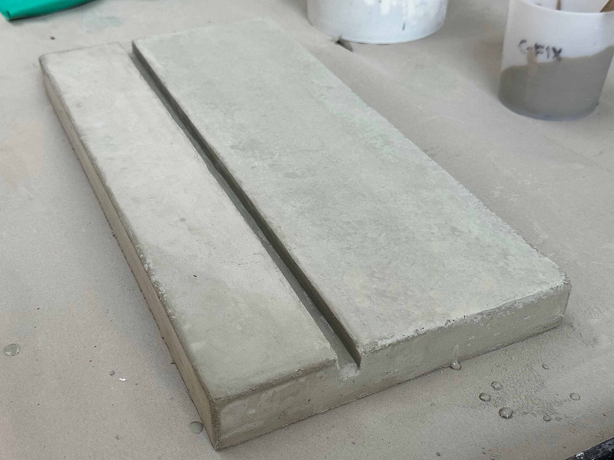 Sample panel with finalised surface
